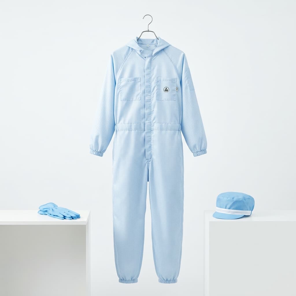 Quần áo chống tĩnh điện liền mũ Cleanroom Suit #01